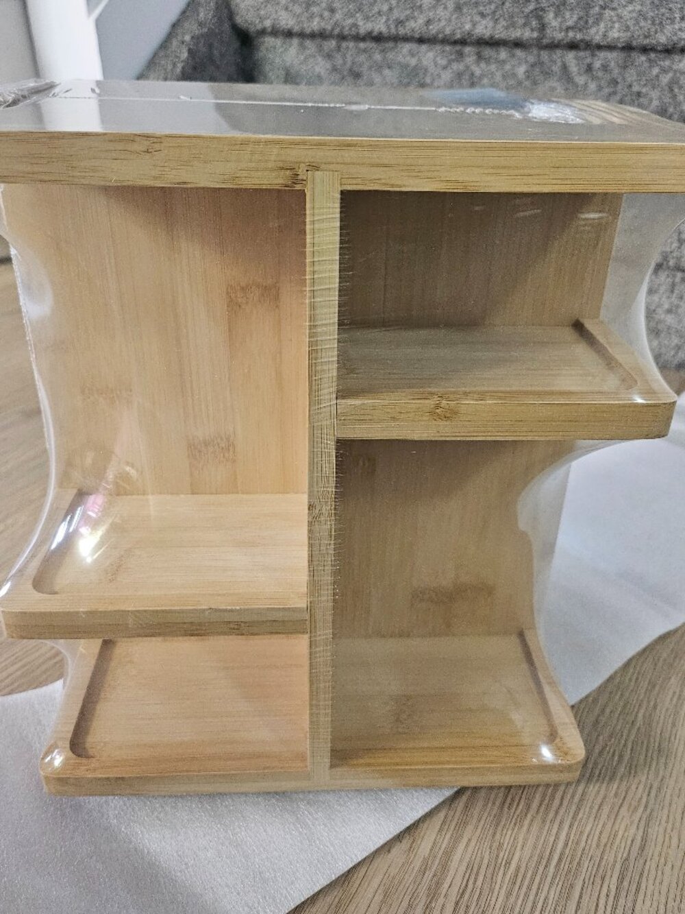 Sorbus Bamboo Makeup Organizer, 360 Rotating Cosmetic Storage for Vanity